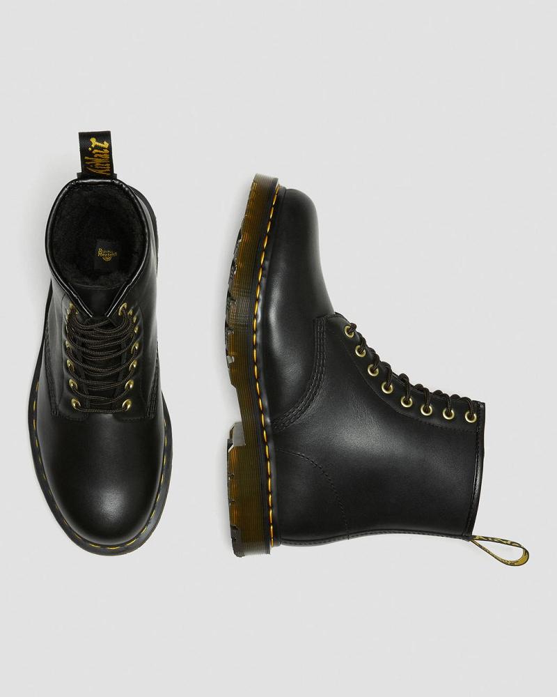 Dr Martens 1460 DM's Wintergrip Leren Werklaarzen Heren Zwart | NL 188UZG